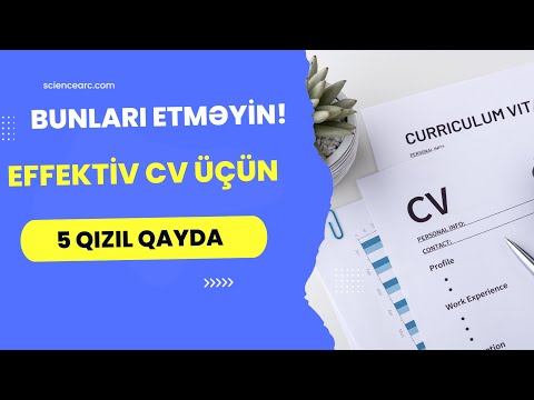 CV nədir? Necə mükəmməl CV hazırlayaq: 5 qızıl qayda | Nümunələrlə ətraflı izah